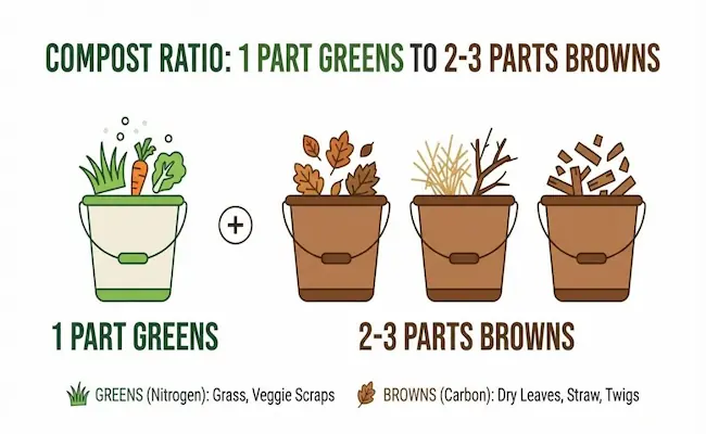 green to brown compost ratio