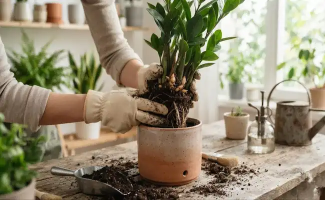 How to Know When It's Time to Repot Your ZZ Plant 4 zz plant repotting