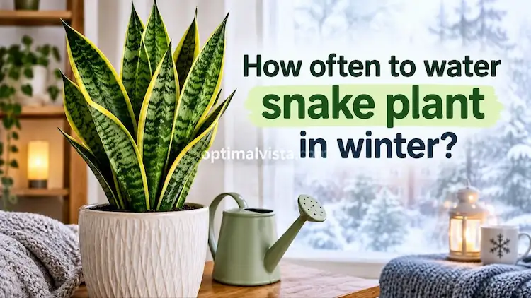 how often to water snake plant in winter