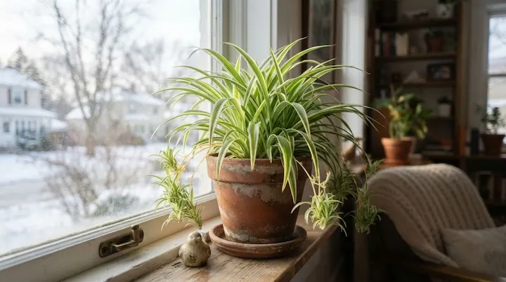how often to water spider plant in winter