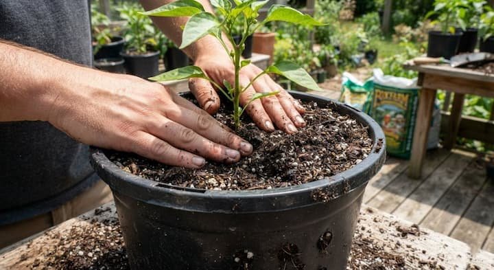 growing bell peppers in pots