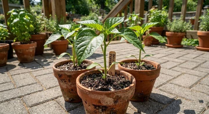 growing bell peppers in pots