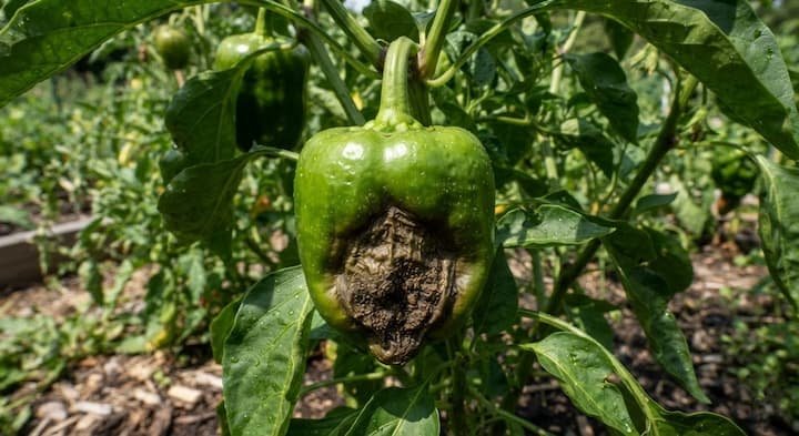 bell pepper plants in pots