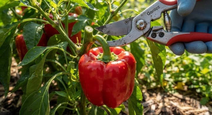 bell peppers in containers