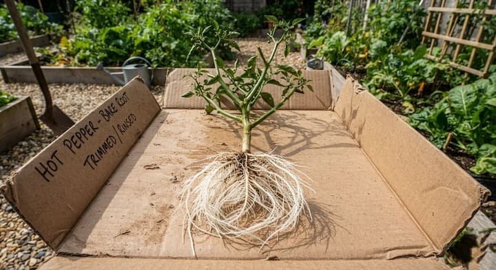overwintering pepper plants