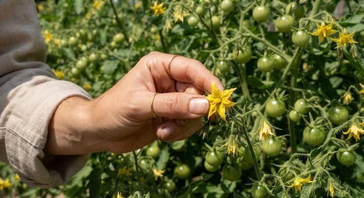 how to hand pollinate tomatoes