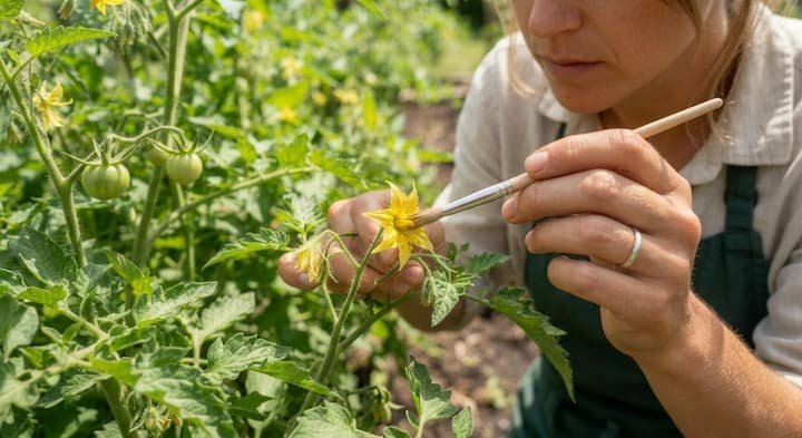pollinate tomatoes by hand