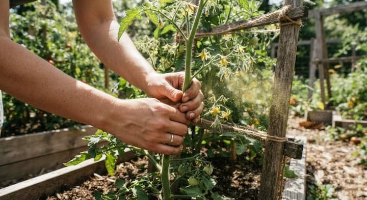pollinating tomato plants