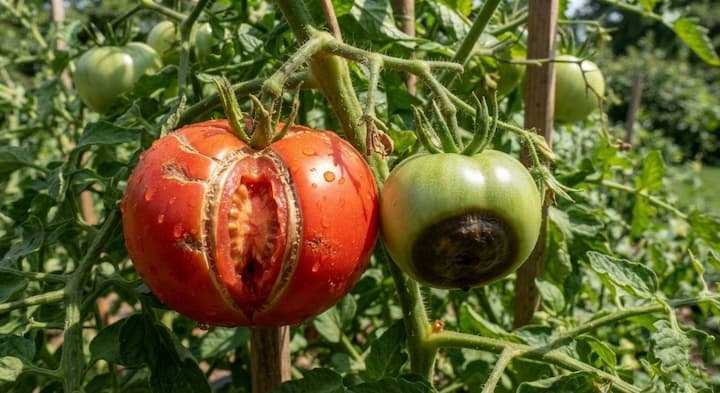 signs of overwatered tomato plants