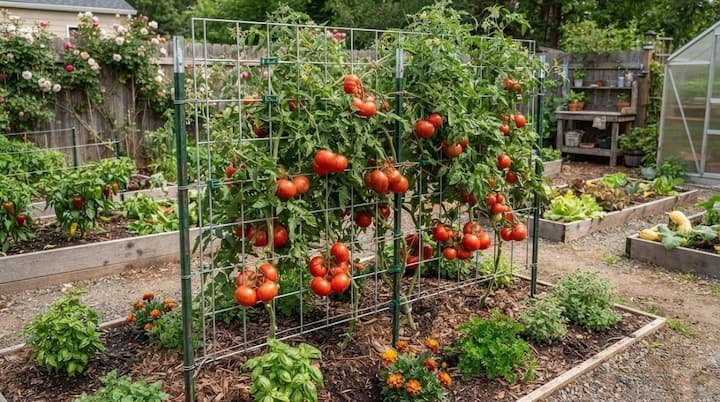 DIY tomato trellis