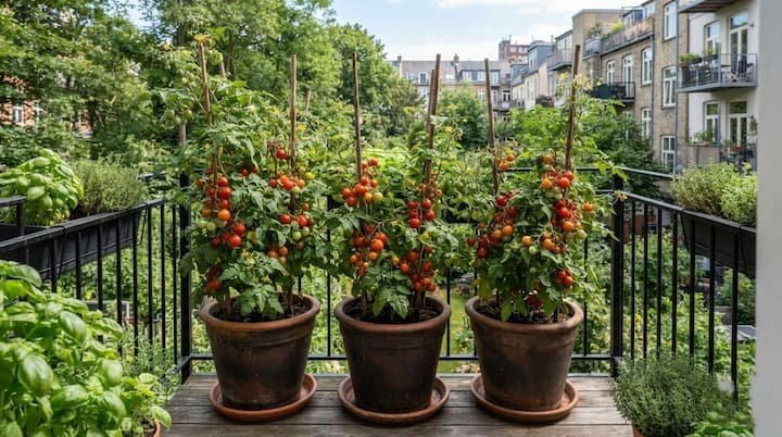 growing tomatoes in pots